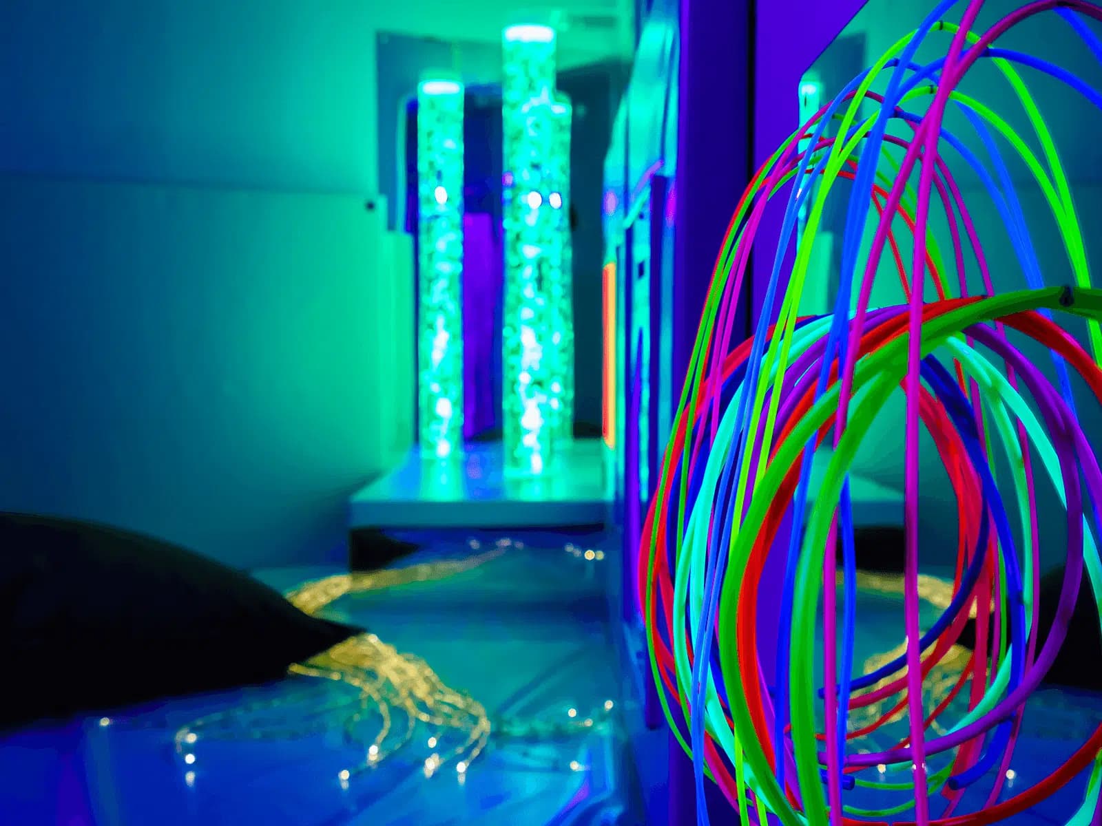 Geplanter Sensorikraum mit Licht, Struktur und Rückzugsmöglichkeit